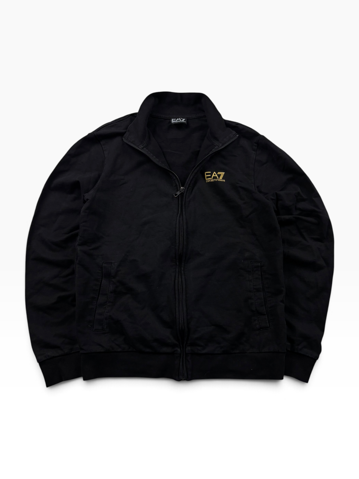 EA7 Emporio Armani Zip Jacke Schwarz Gold (S)