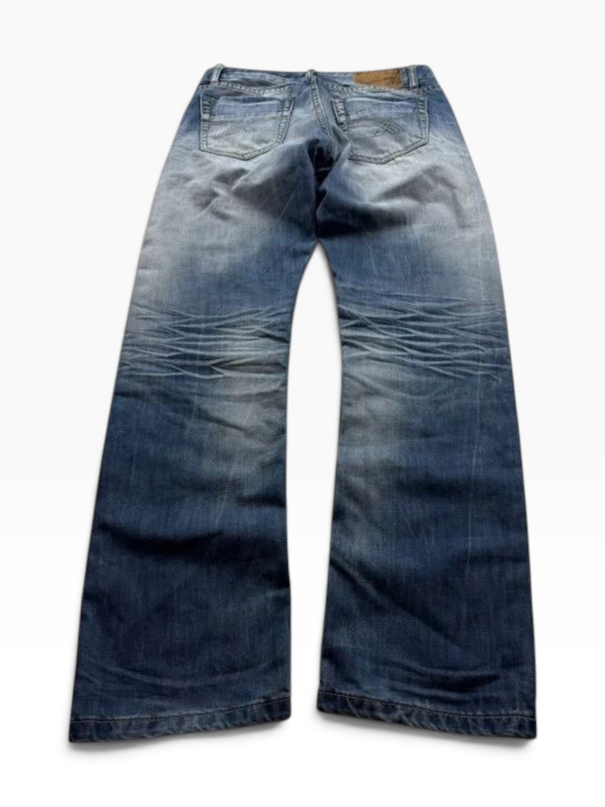 Vintage Y2K Straight Jeans Light Wash Back