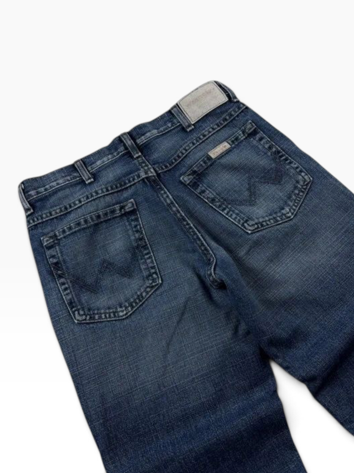 Vintage Y2K Straight Jeans Mid Wash Detail