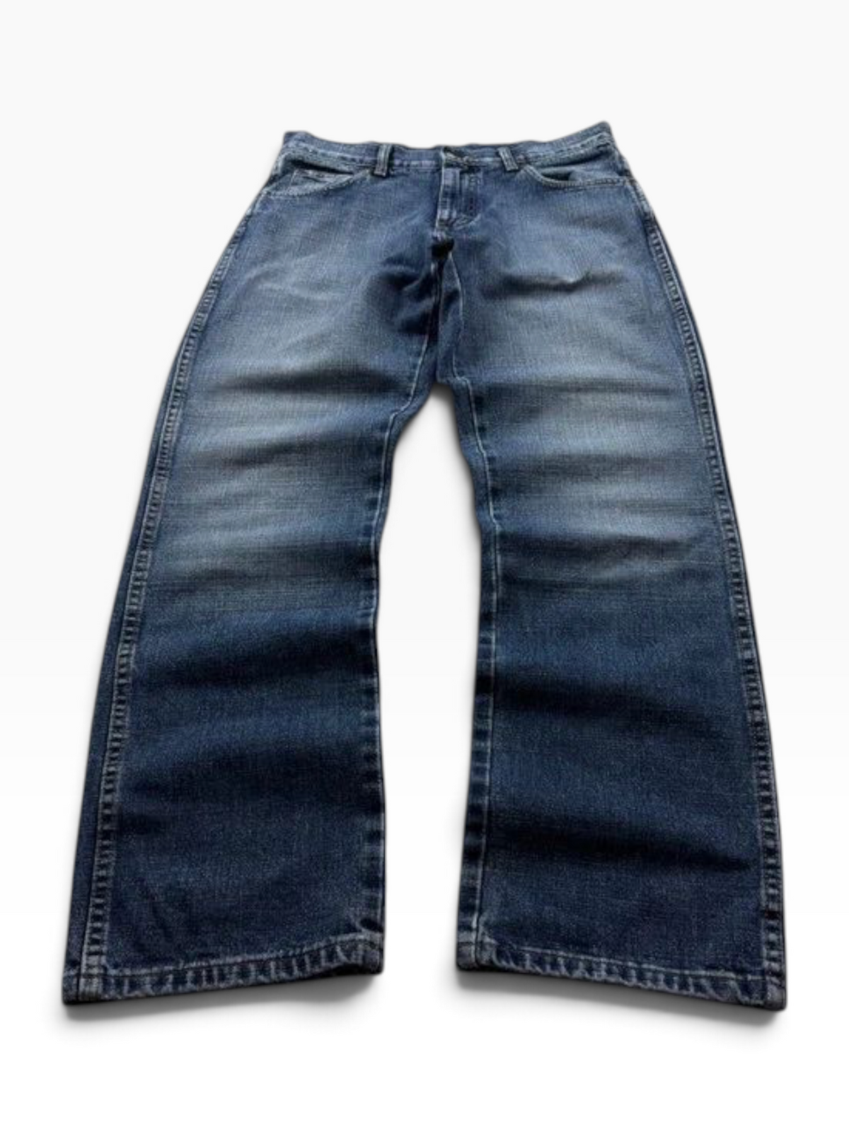 Vintage Y2K Straight Jeans Mid Wash Front