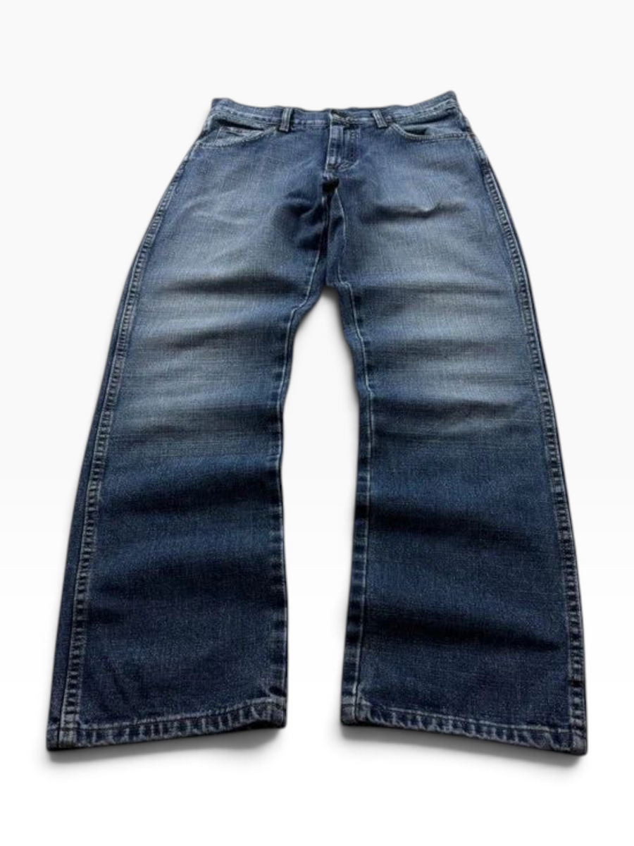 Vintage Y2K Straight Jeans Mid Wash Front