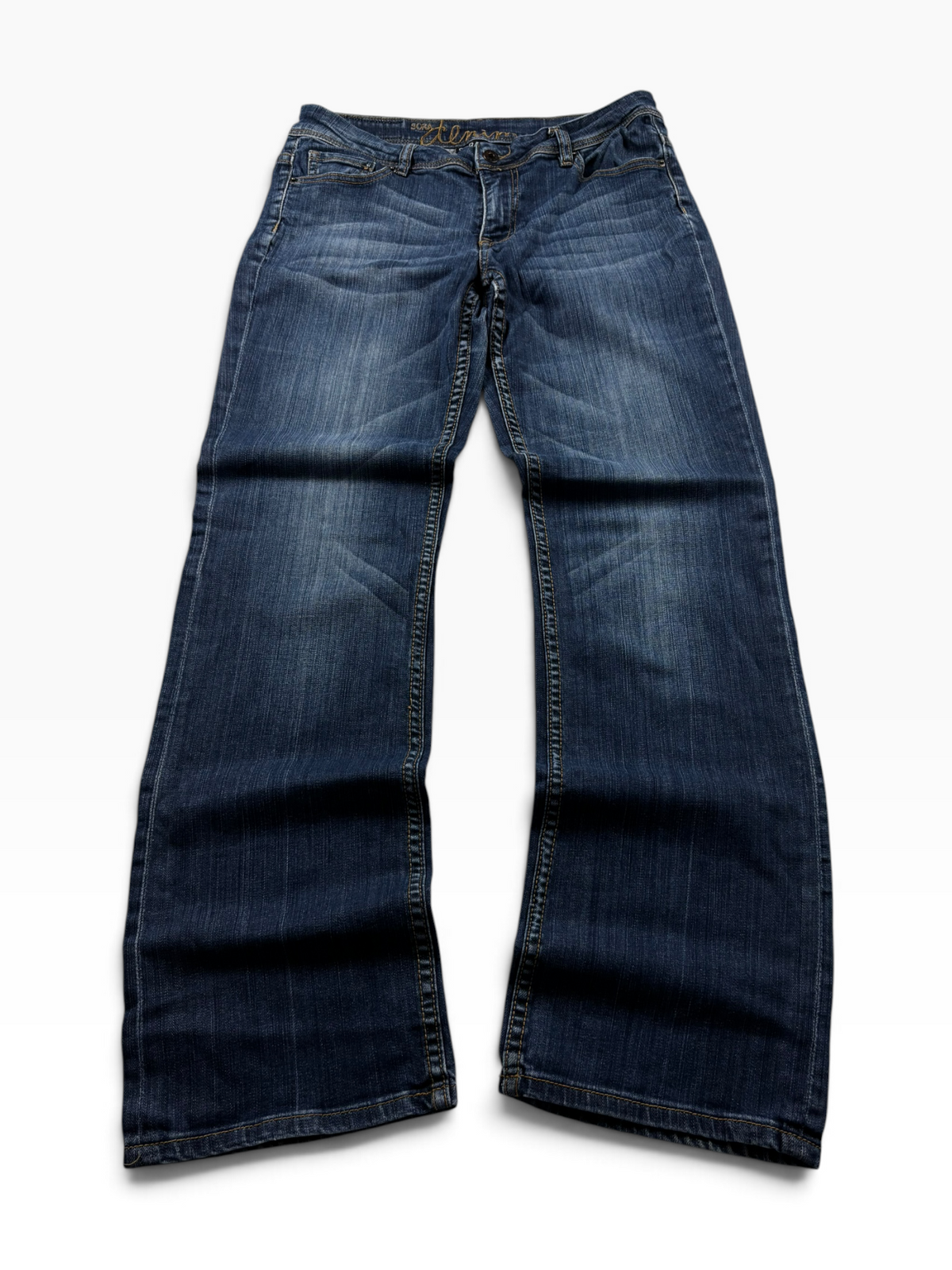 Vintage Y2K Straight Jeans Dark Wash (M)