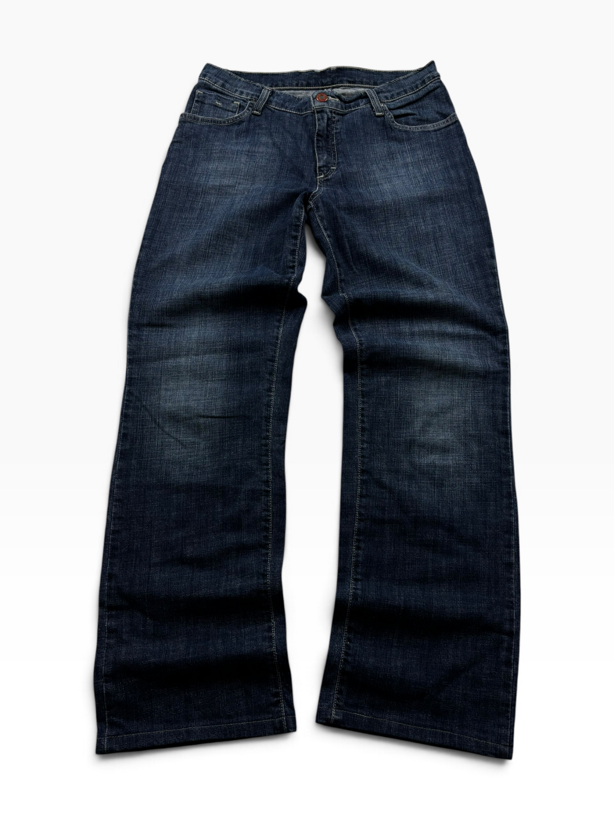 Vintage Y2K Straight Jeans Dark Wash (XS)