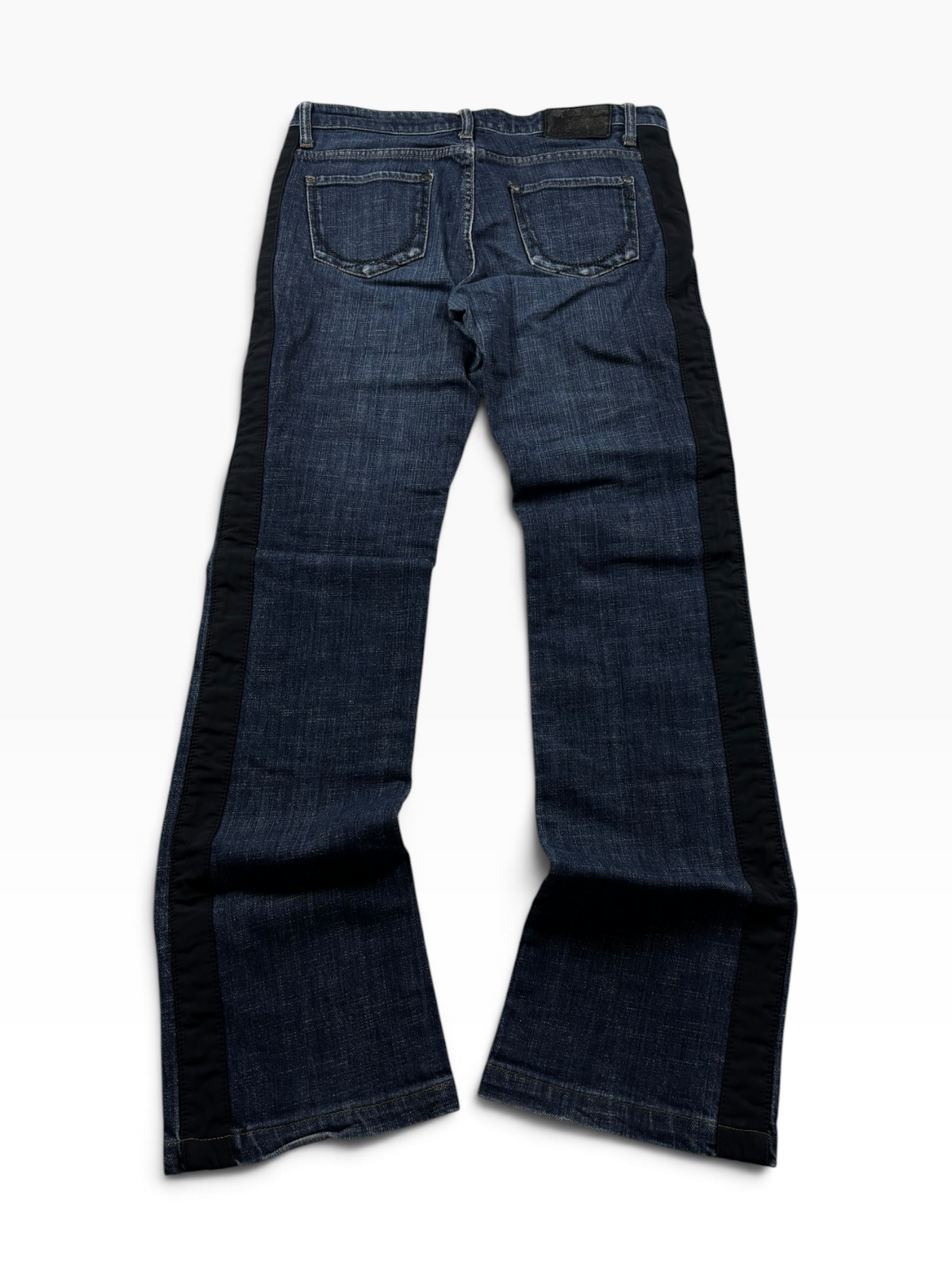 Vintage Y2K Straight Jeans Dark Wash Seitenstreifen (XS)