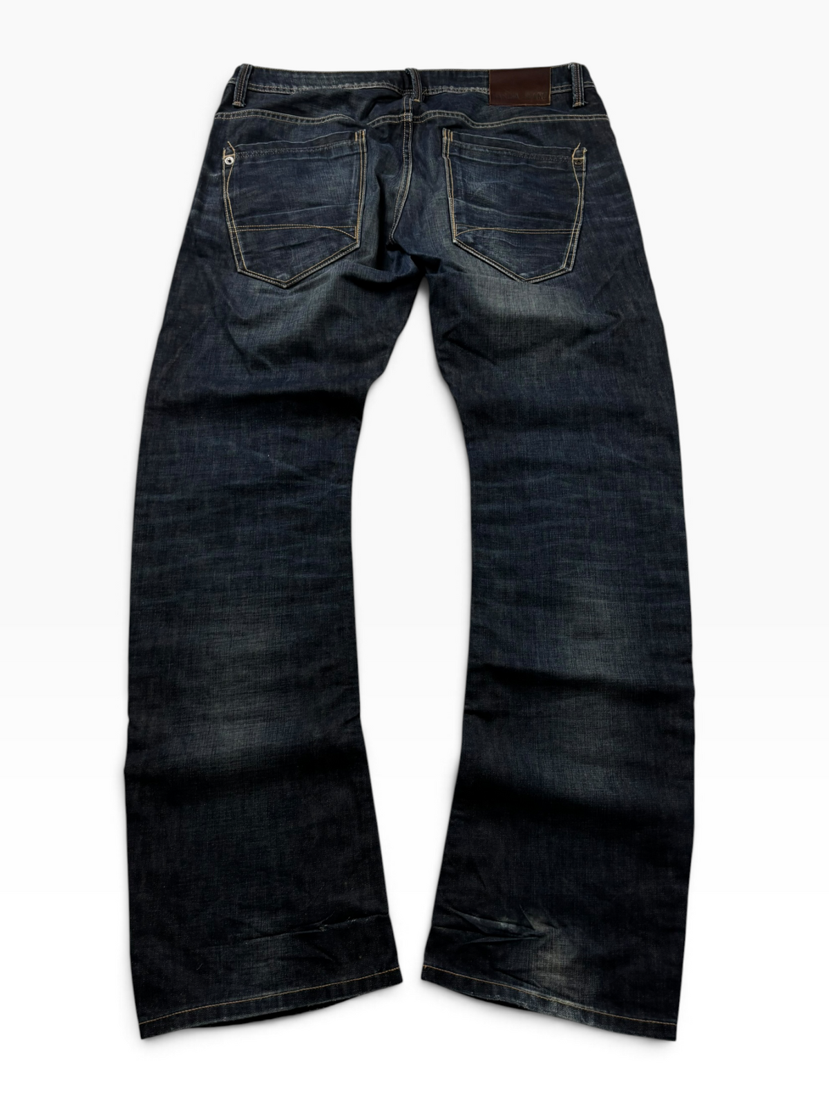 Vintage Y2K Straight Jeans Dark Wash (XL)
