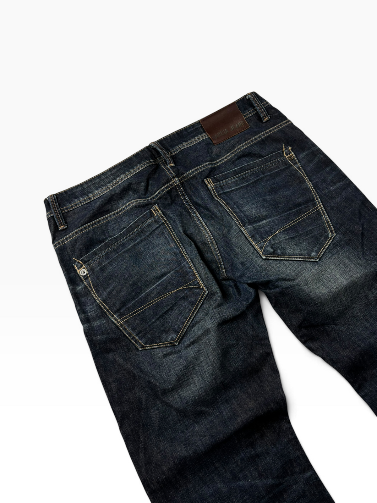 Vintage Y2K Straight Jeans Dark Wash (XL)