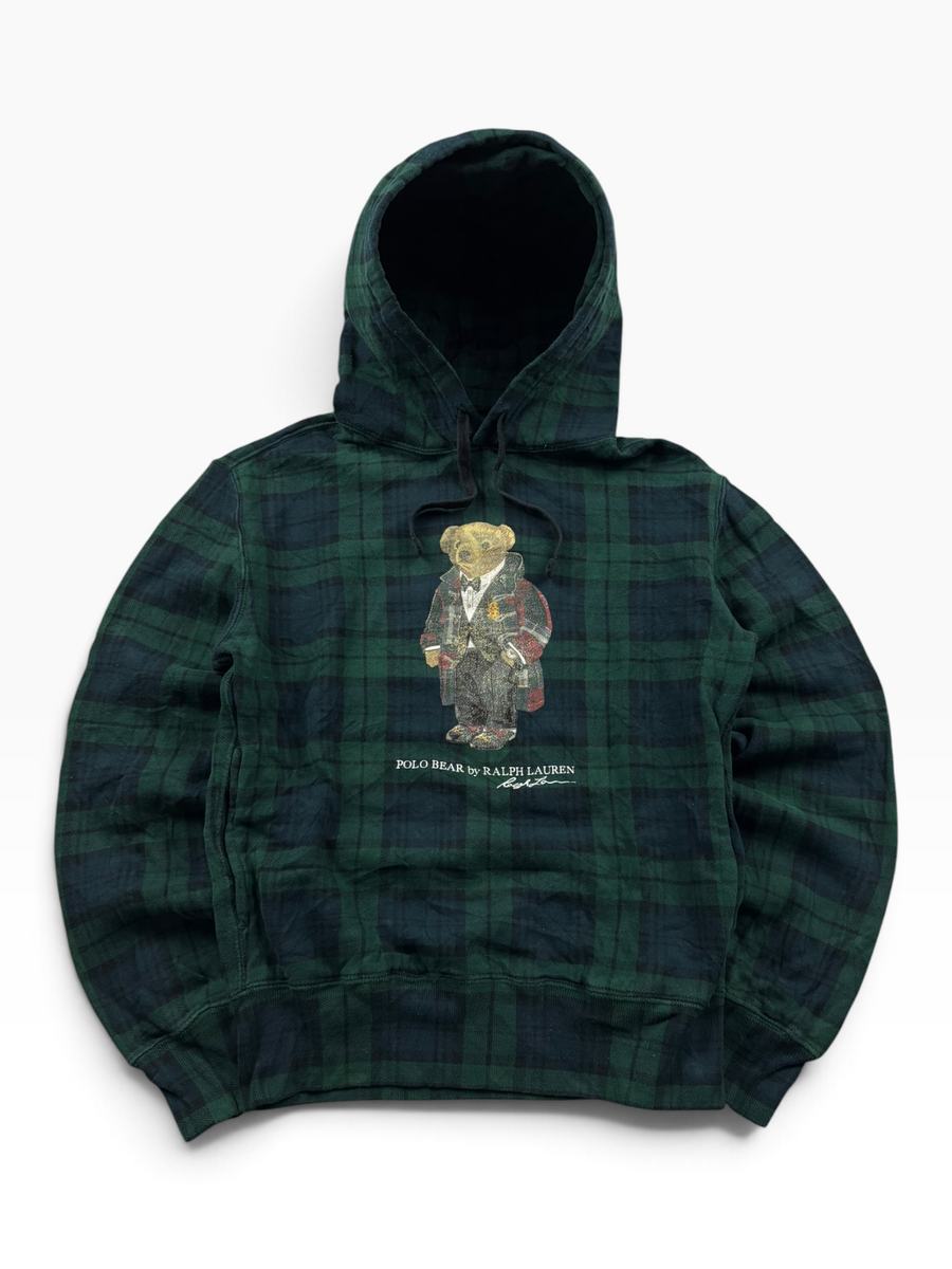 Ralph Lauren Polo Bear Hoodie Grün Kariert (XS)