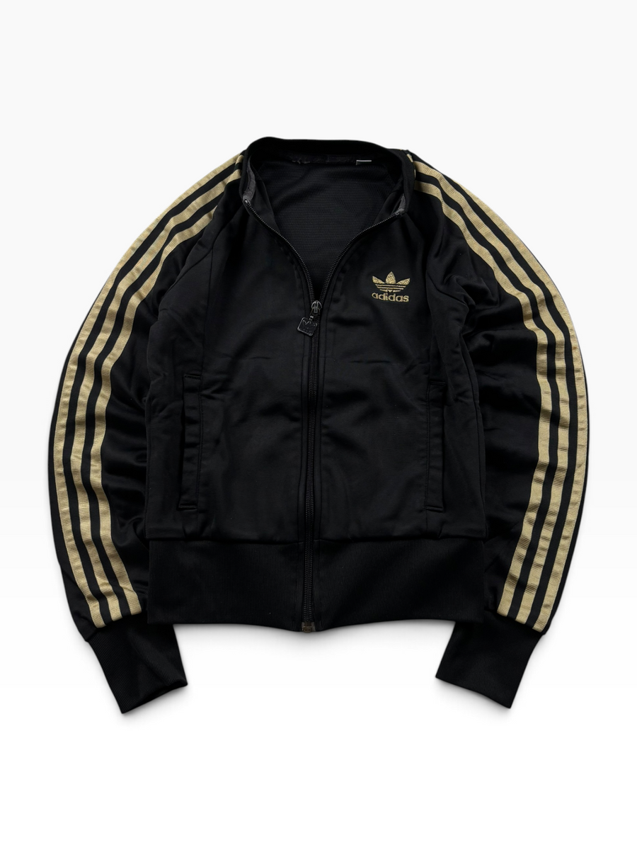 Adidas Originals Firebird Cropped Trainingsjacke Schwarz Gold (XS)