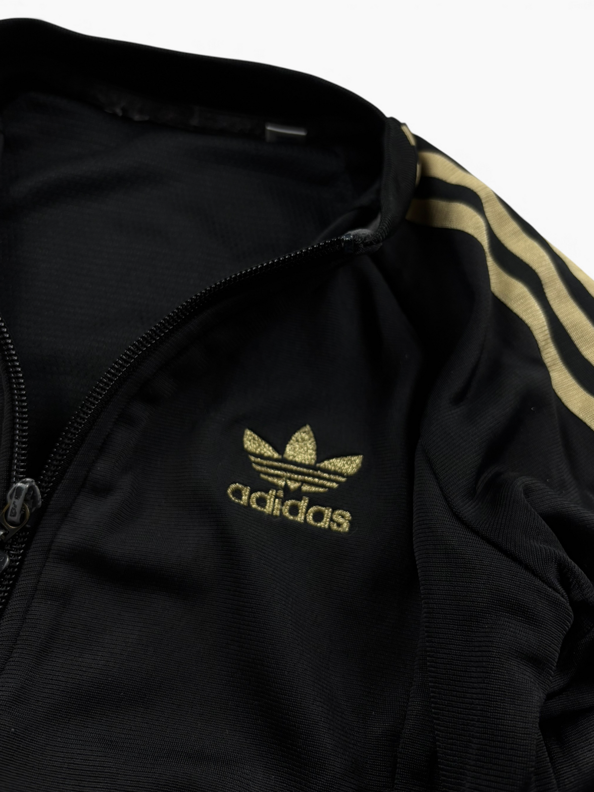 Adidas Originals Firebird Cropped Trainingsjacke Schwarz Gold (XS)