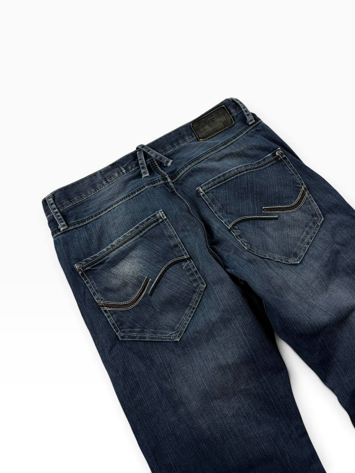 Vintage Y2K Straight Jeans Dark Wash (S)