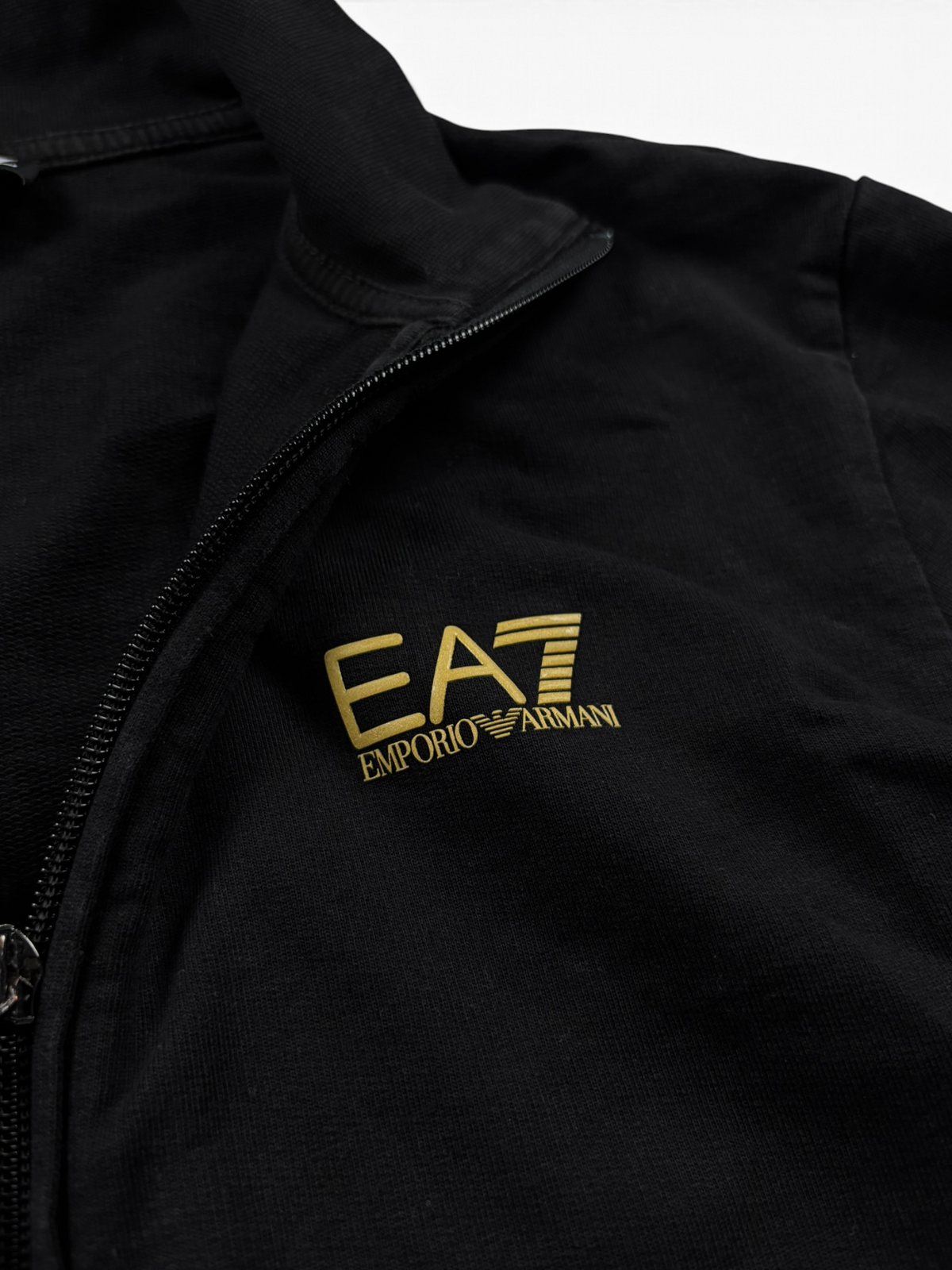 EA7 Emporio Armani Zip Jacke Schwarz Gold (S)