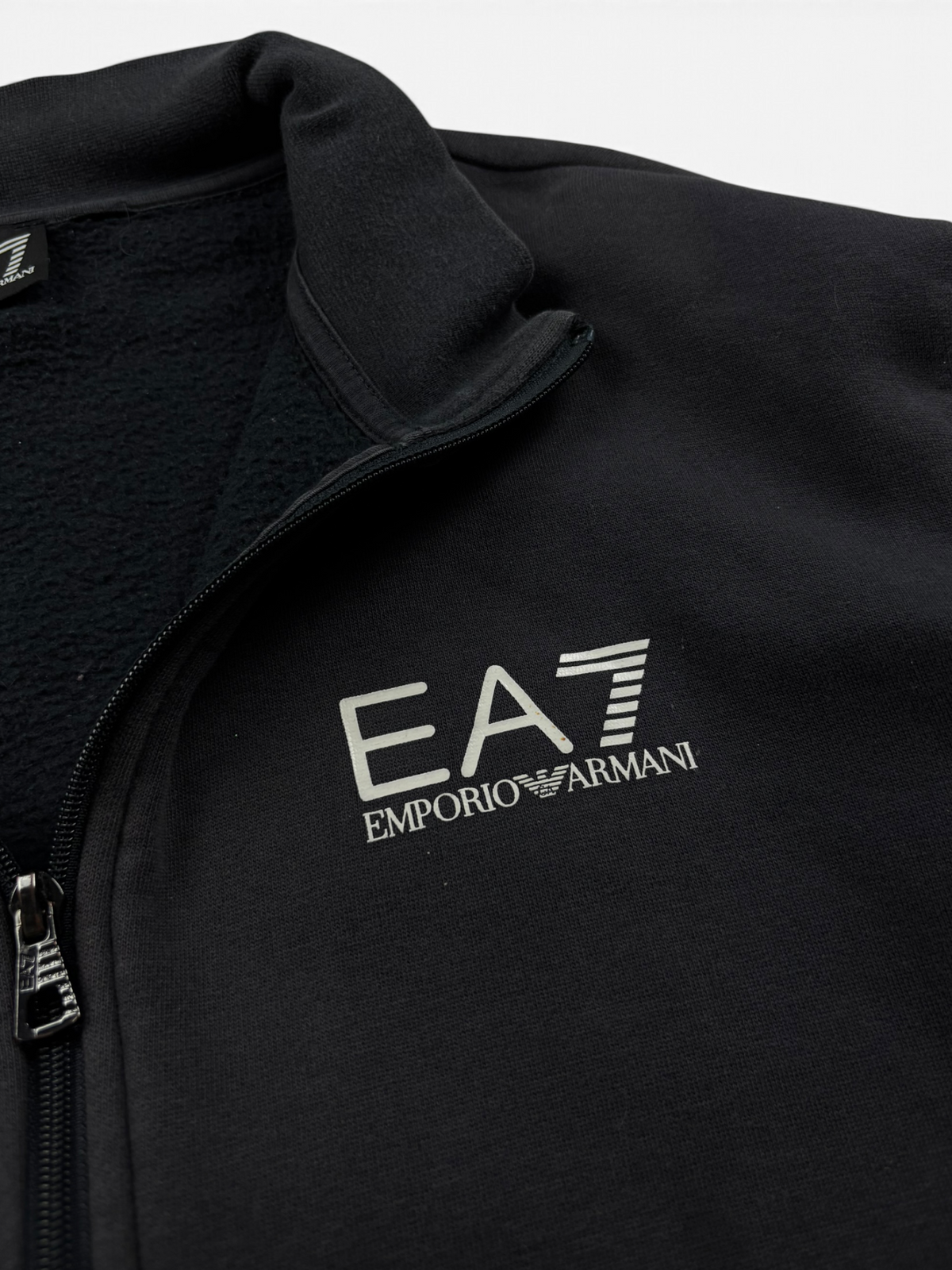 EA7 Emporio Armani Zip Jacke Schwarz Silber (S/M)