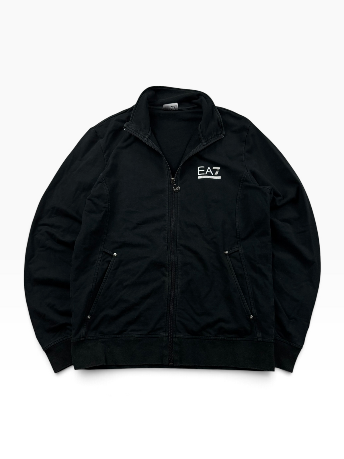 EA7 Emporio Armani Zip Jacke Schwarz Weiß (M)