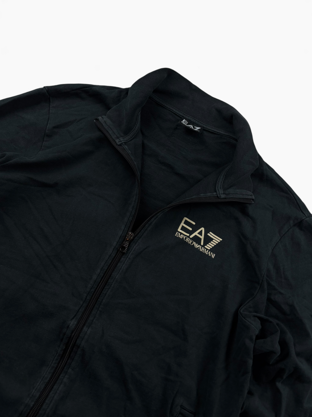 EA7 Emporio Armani Zip Jacke Schwarz Gold (M)